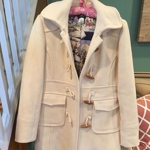 Women’s lined wool jacket with toggle closure